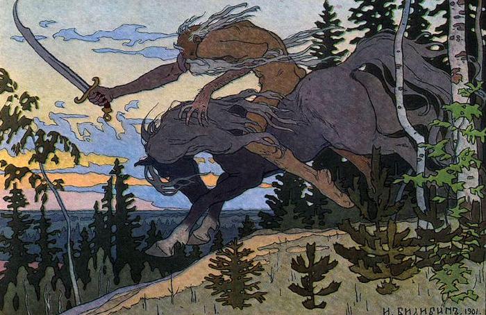 Ivan Bilibin Koschei the Deathless from Marya Morevna 1900 oil painting image